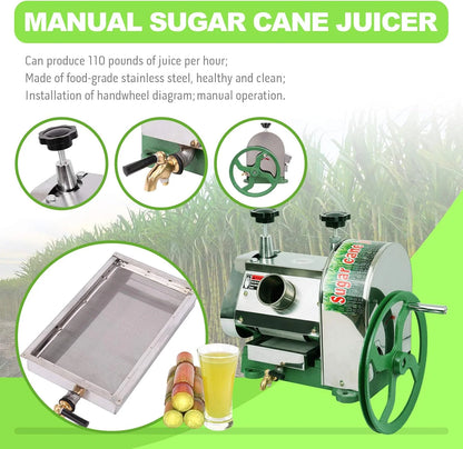 Manual Sugar Cane Juicer Machine Stainless