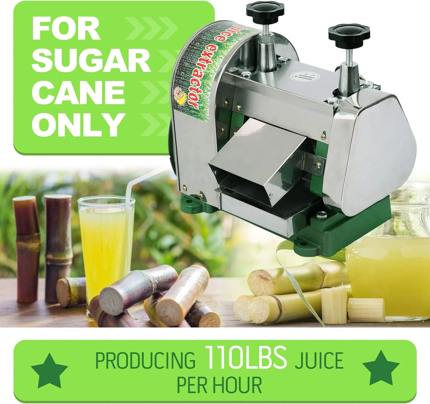 Manual Sugar Cane Juicer Machine Stainless
