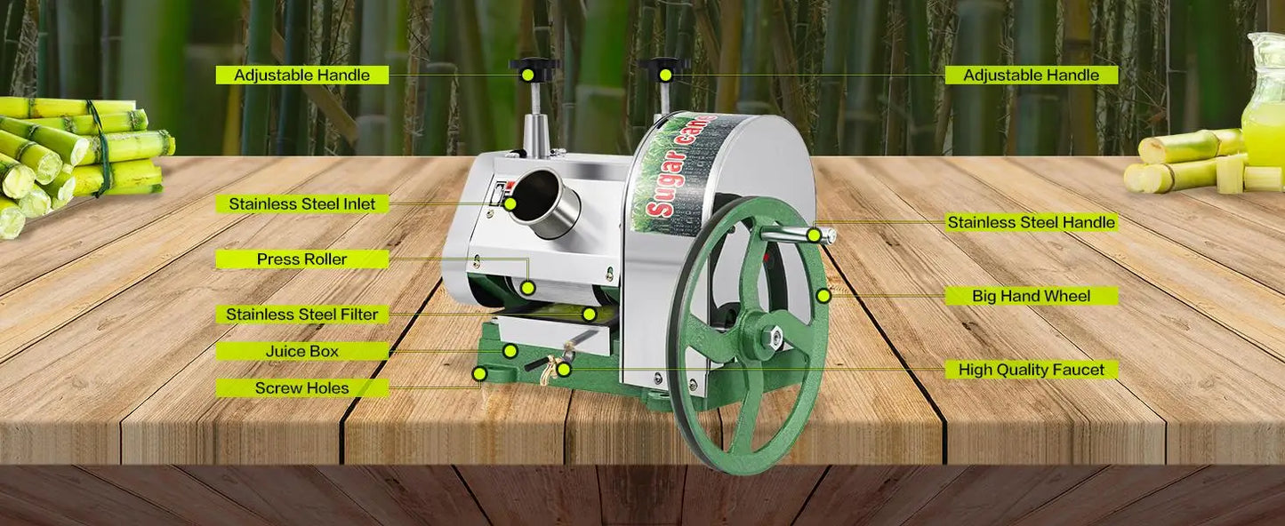 Manual Sugar Cane Juicer Machine Stainless
