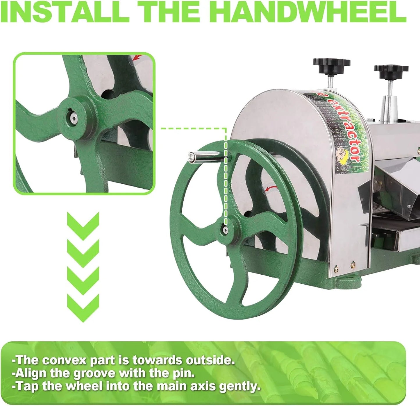 Manual Sugar Cane Juicer Machine Stainless